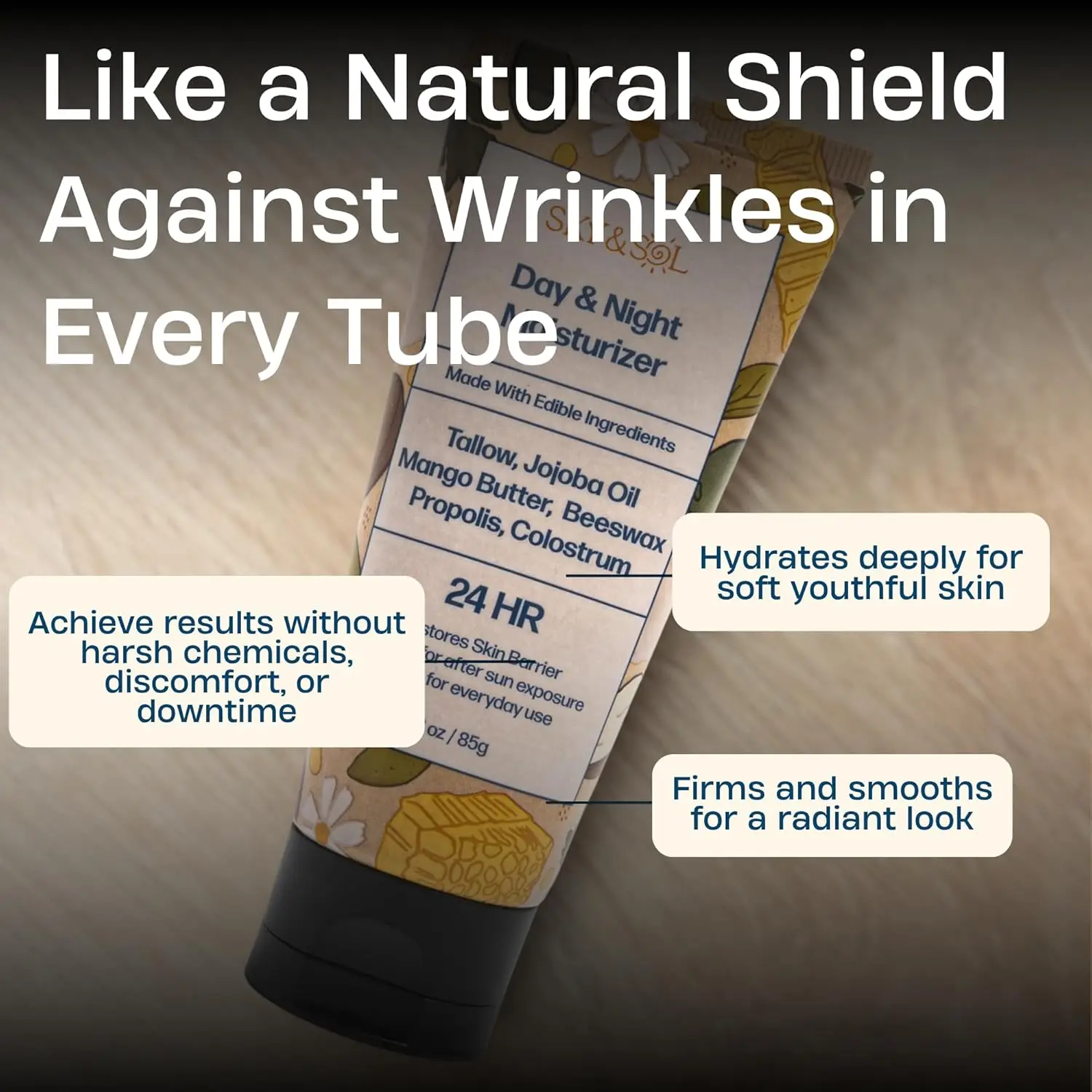Todo crema |   Crema hidratante 100% Grass Fed Beef Tallow para rostro y cuerpo |   Cuidado de la piel día y noche |   Grado comestible natural seguro