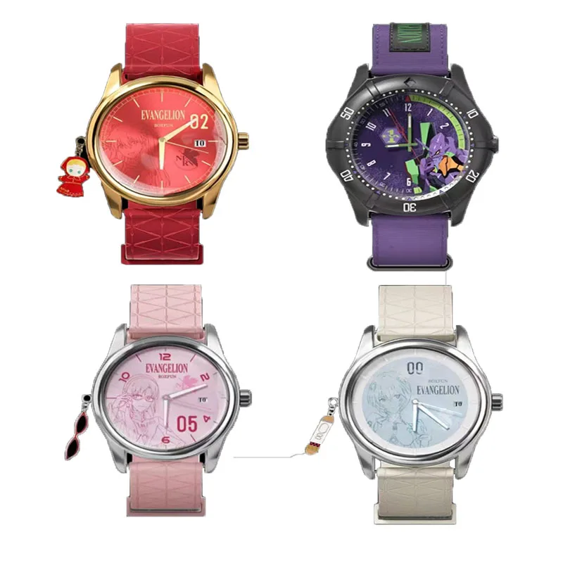 In Stock Original BANDAI NEON GENESIS EVANGELION Time Completion Plan Series Watch Anime Character Model Girls Toys Gifts