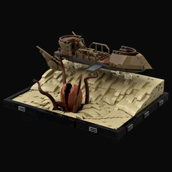 NEW 980PCS Famous star battle scene Movie Desert Skiff Diorama Model DIY creative ideas Child Toy christmasGift blocks MOC-75396