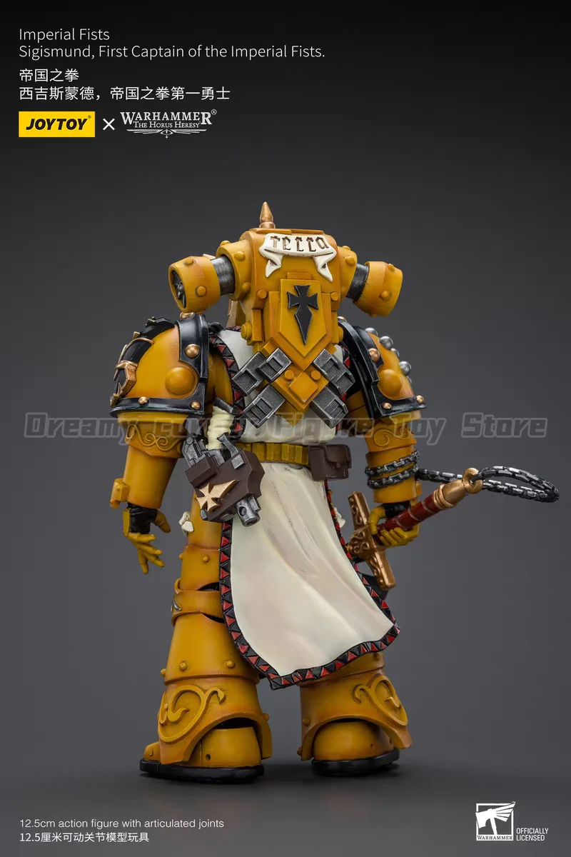 

【Доставка в течение 24 часов】JOYTOY Warhammer 40K Imperial Fists Сигизмунд, Первый капитан Имперских кулаков, модель фигурки в масштабе 1/18