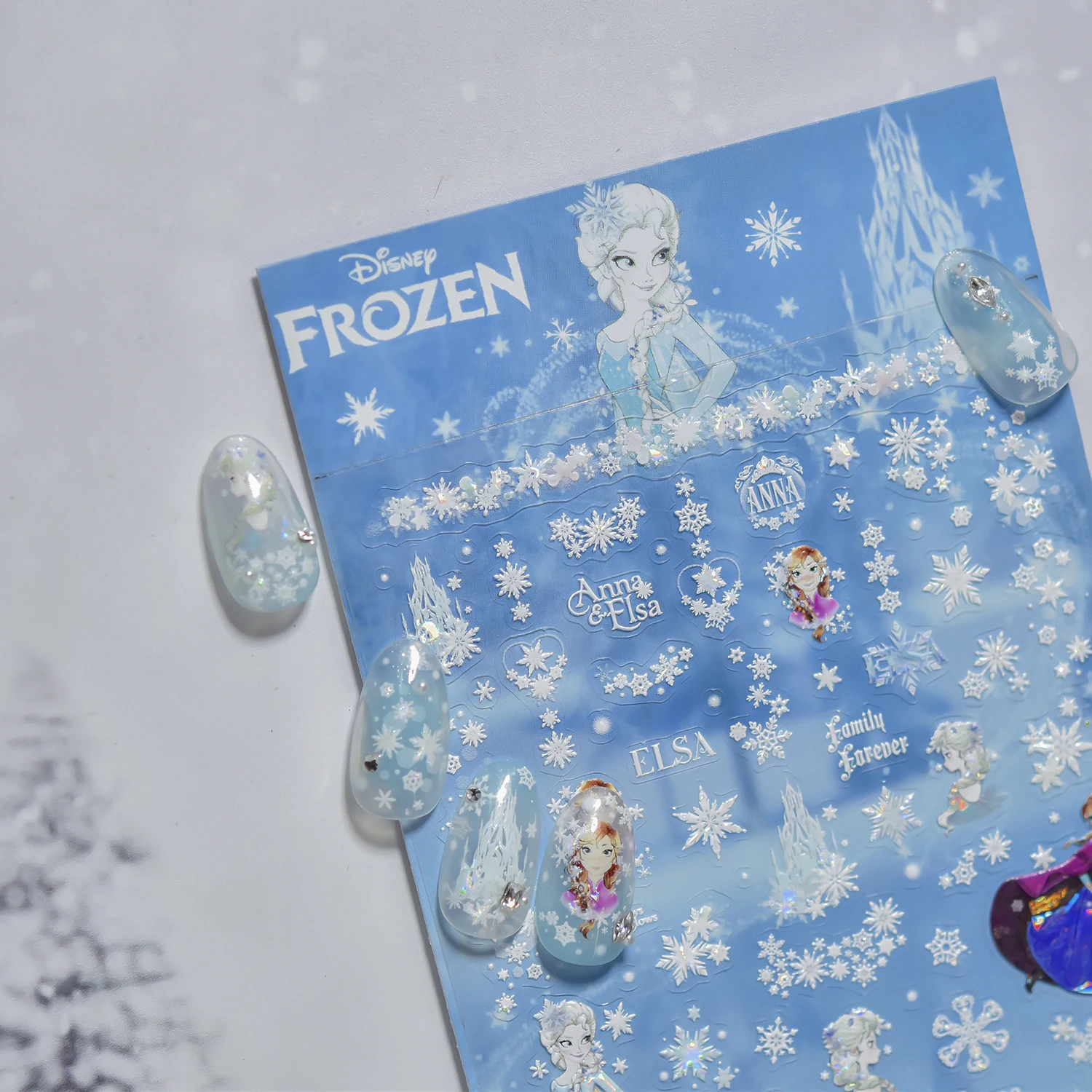 สติ๊กเกอร์ติดเล็บ 5D ลายเจ้าหญิงดิสนีย์น่ารัก ชุดตัวละครจากแอนิเมชั่นดิสนีย์ สำหรับตกแต่งเล็บ