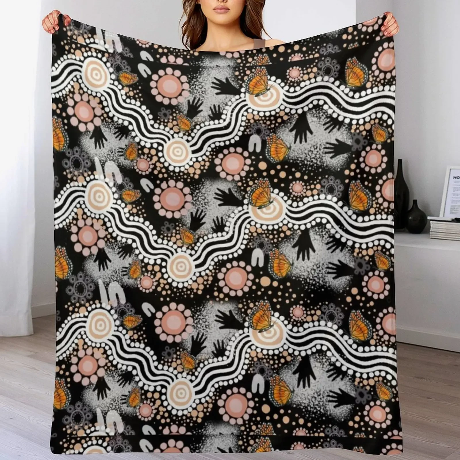 

BuRunda Creations Throw Blanket Designers Loose bed plaid Decorative Throw Blankets