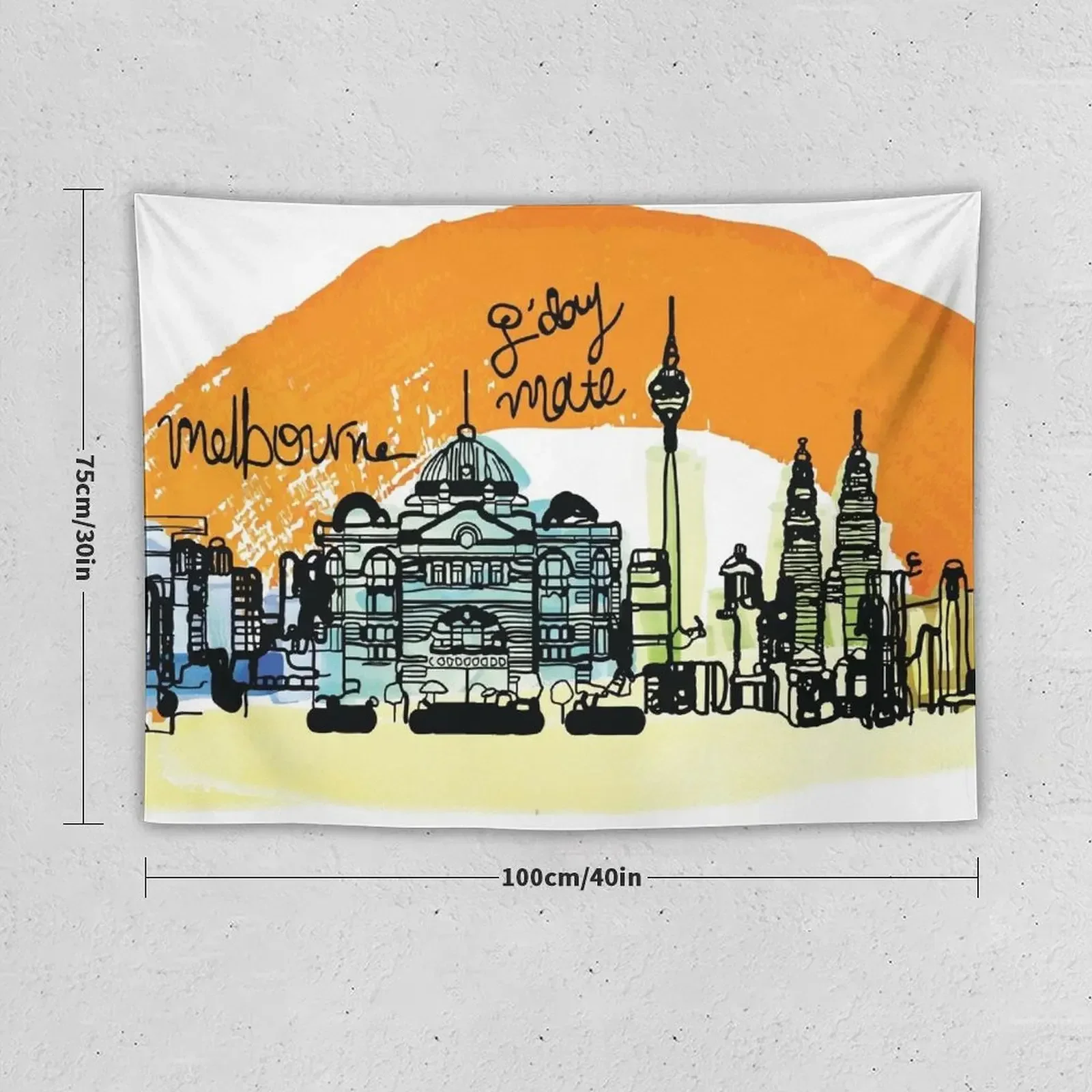 Melbourne Tapestry Decoration For Rooms Wall Hanging Wall Cute Room Decor Cute Decor Tapestry