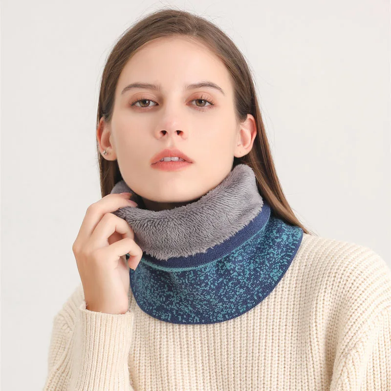 2024 Winter Scarf Knitted Ring Neck Wraps Women Bandana Warm Collar Unisex Men Face Scarves Infinite Cashmere Snood Neckerchief