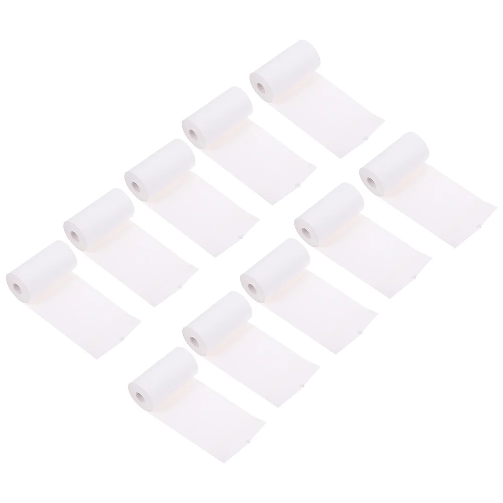 10 Rolls 57x25mm Tubeless Thermal Cashier Paper for Supermarket Take out Receipt POS Machine Clear Printing Stable White Non