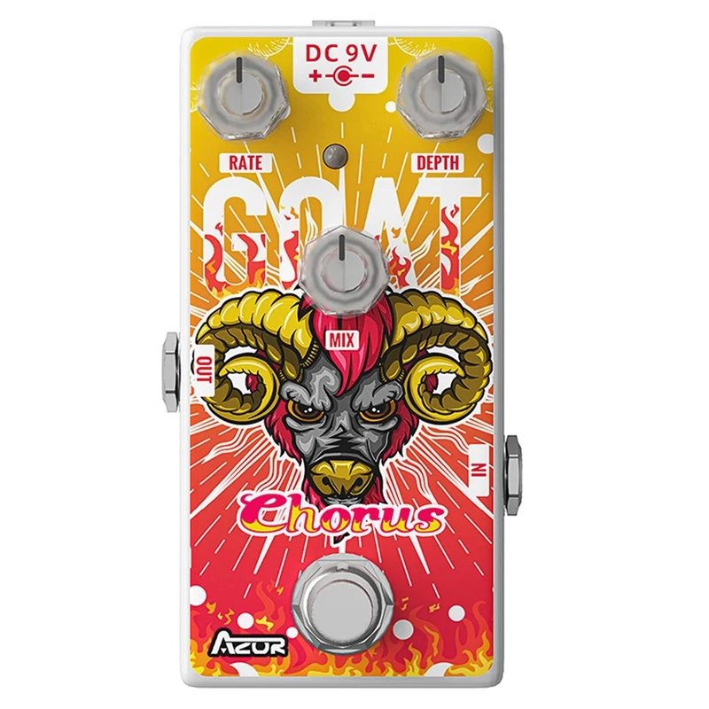 AZOR AP-511 Guitar Effect 12 Zodiac Series Goat Chorus Guitar Pedal Effect Chorus Mini Pedal Guitar Effects Accessories