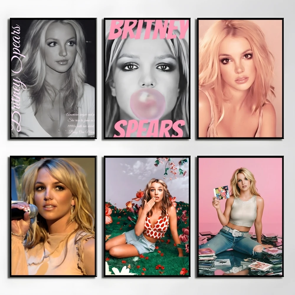 Singer B-Britney Spears Poster Elegant And Affordable Wall Art Stickers For Dormitory Living Room And Bedroom Spaces