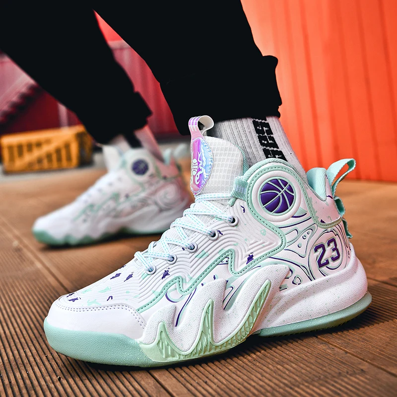 

Баскетбольная обувь, профессиональная мужская спортивная спортивная обувь с мягкой подкладкой, высококачественные тренировочные кроссовки, унисекс, уличные баскетбольные бутсы