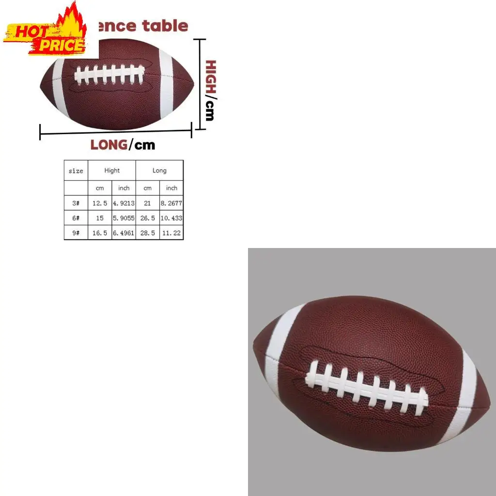 

American Football Soccer Ball Ball Competition Ball Inflatable Footballs Sports Ball Toy for Athlete Training