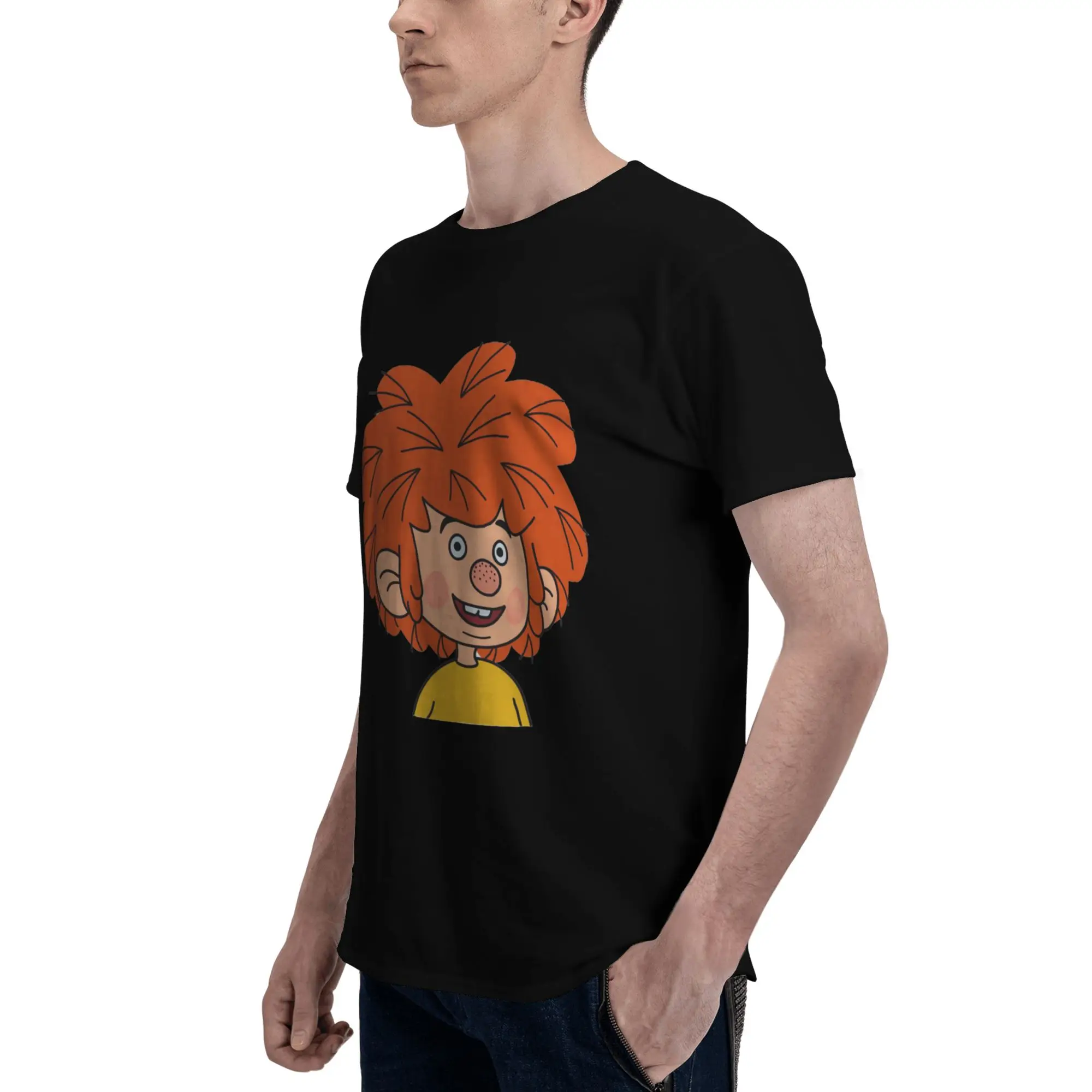 

Pumuckl 100% Cotton T-Shirt Men'sOversized T Shirts Men Crew Neck Short Sleeve S-6XL