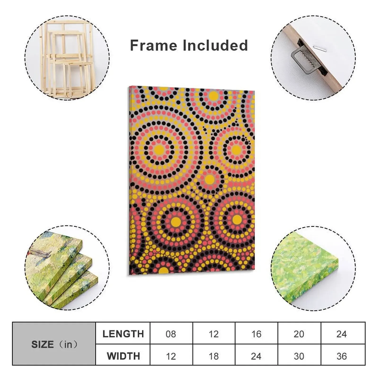 Awesome Aboriginal Dot Art Canvas Painting accessories for home decor Decoration for bedroom