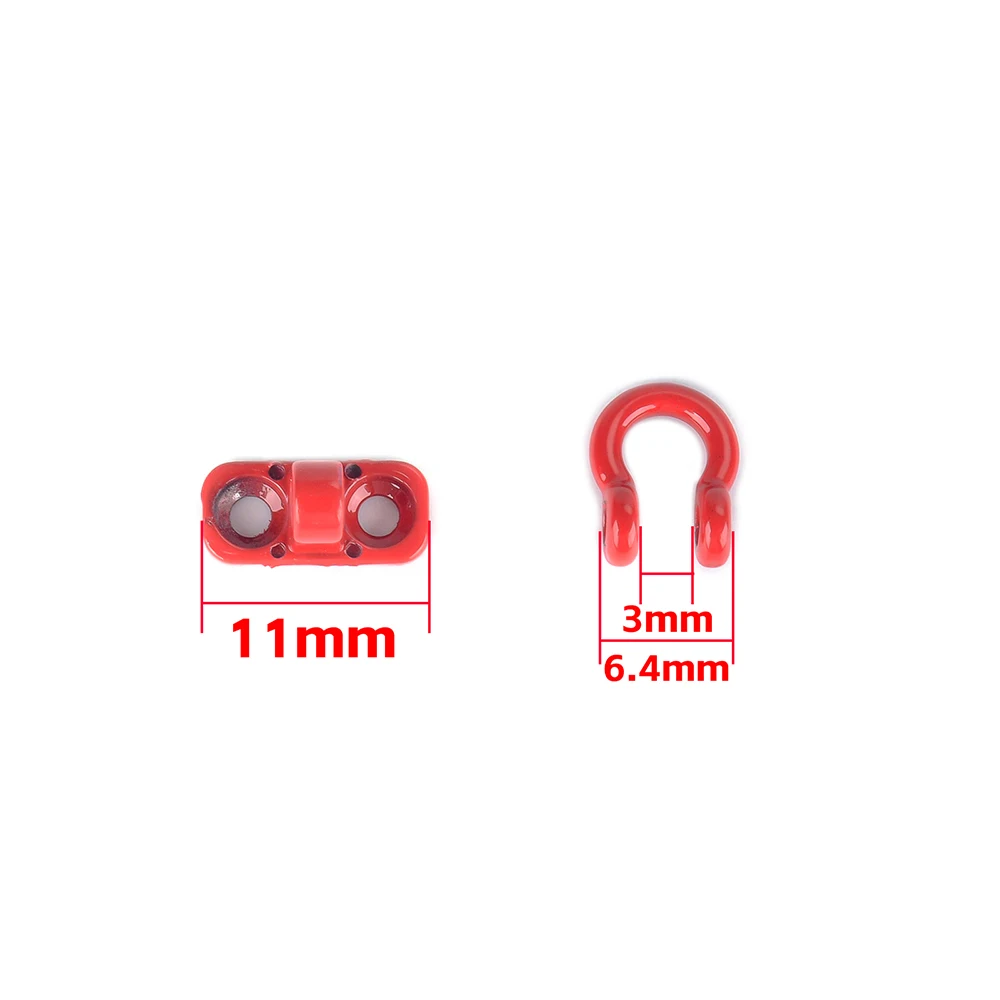 PYFORE Metal Trailer Hook Rescue Buckle Trailer Rope For 1/30 AXIAL SCX30 RC Model Car Road Crawler Mood Decorations Accessories