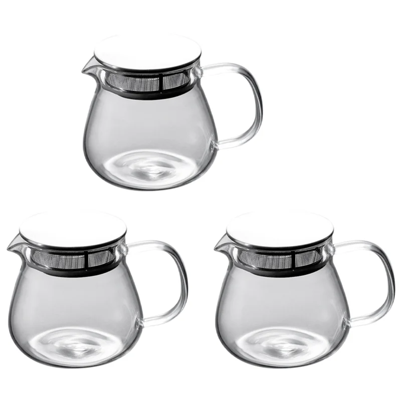 

ABMH-3X Heat Resistant Coffee Pot Hand Brewing Coffee Pot Steel Cover Transparent Sharing Pot Glass Brewing Pot With Handle