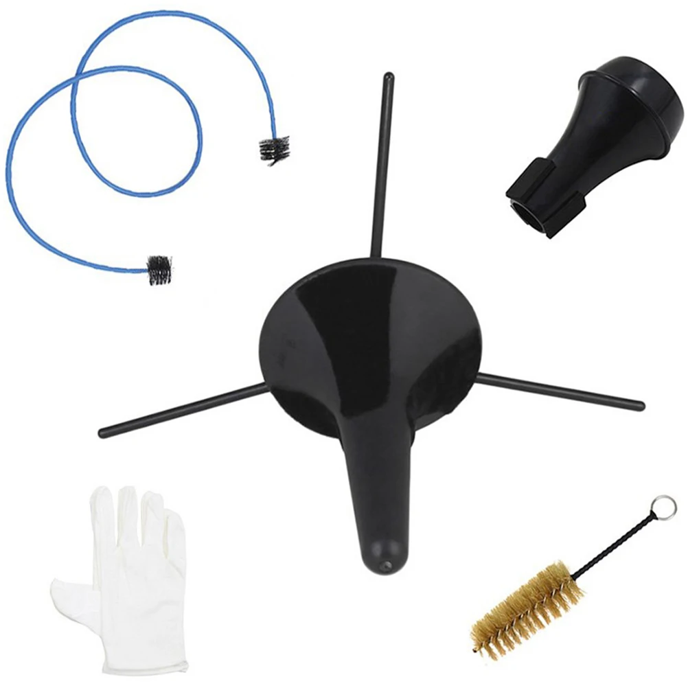 

Portable Trumpet Cleaning Kit Care Maintenance Supply Holder Replacement Glove Flexible Brush Musical Accessories Valve Set