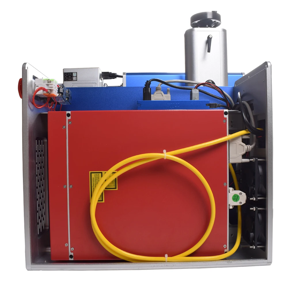 เครื่องแกะสลักเลเซอร์ใย M7 100W JPT E ชุดแหล่งเลเซอร์ galvo mesin grafir Laser เมนบอร์ด jcz