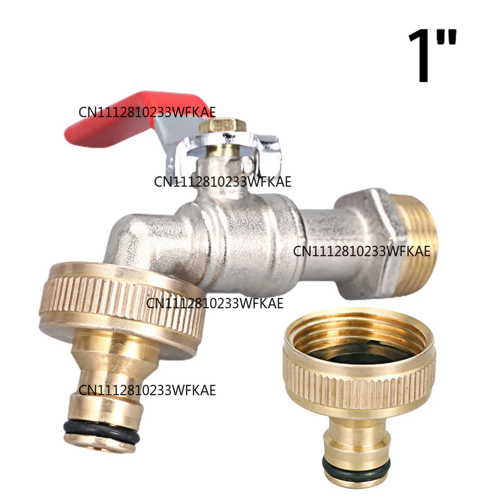 2pcs  1inch BSPF Brass Fitting Hose Tap Pipe Connector Garden Car Wash Water Gun Pipe Joint Faucet Adapter view 2