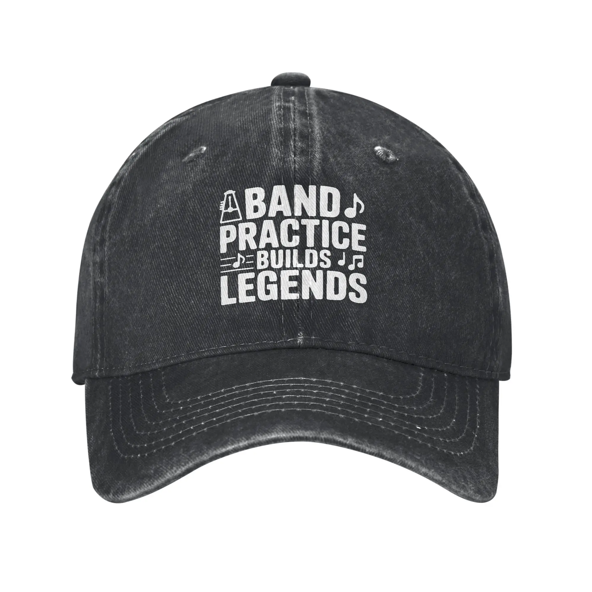 Band Practice Builds Legends Fashion Baseball Cap  Street Style Brand Cap  Short Trip Brand Cap