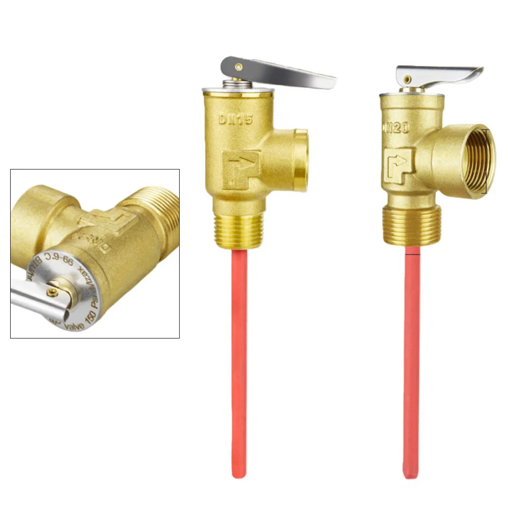 

DN15/DN20-150 PSI Brass Temperature Pressure Relief Valve For RV Water Heaters RV Automatic Safety Relief Valve