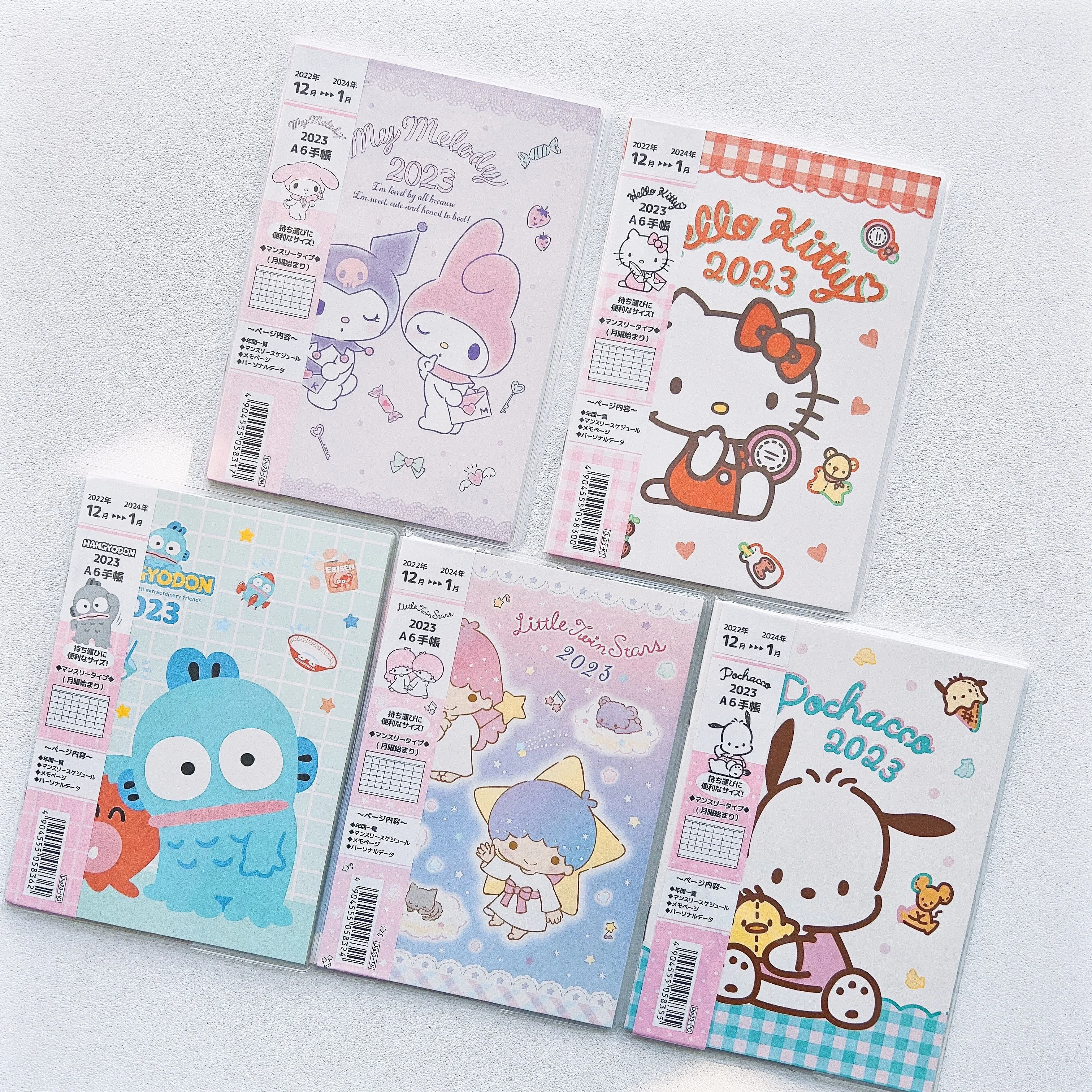 

Новинка 2023 г., блокнот Sanrio A6 с ежемесячным планом, милый аниме блокнот для студентов, дневник, горизонтальный блокнот для подарков