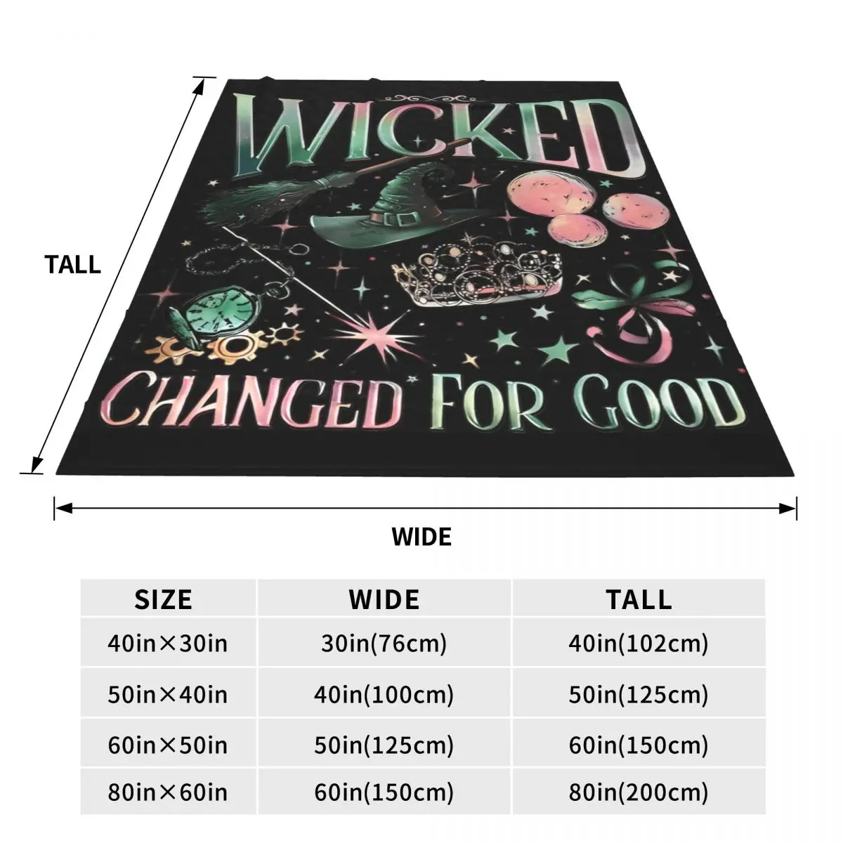 Wicked Elphaba & Glinda Super Warm Blanket Picnic Plush Throw Blanket Fashion Couch Chair Flannel Bedspread Sofa Bed Cover