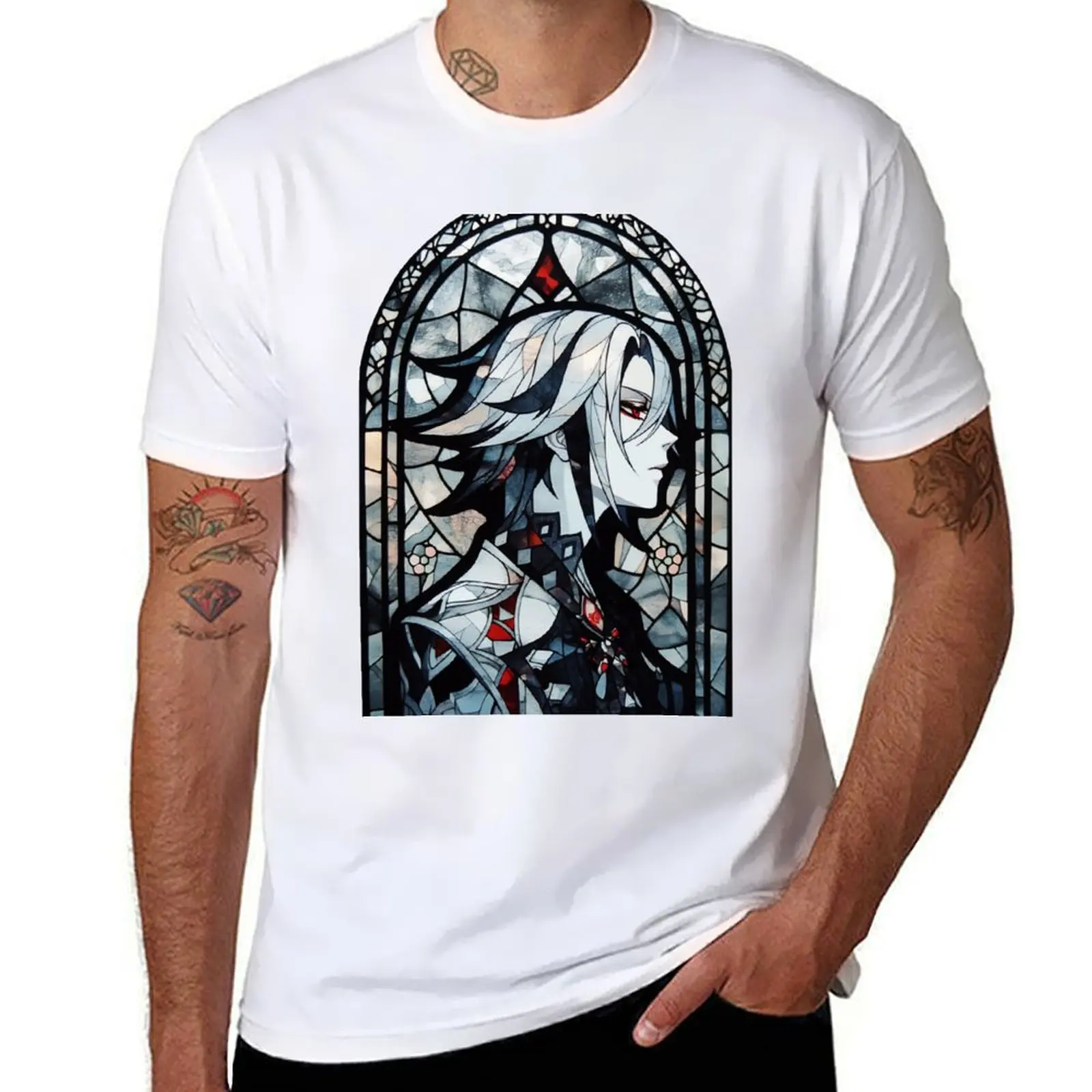 

Stained Glass Arlecchino T-Shirt printed t shirts for man man t shirt heavy cotton T-Shirt