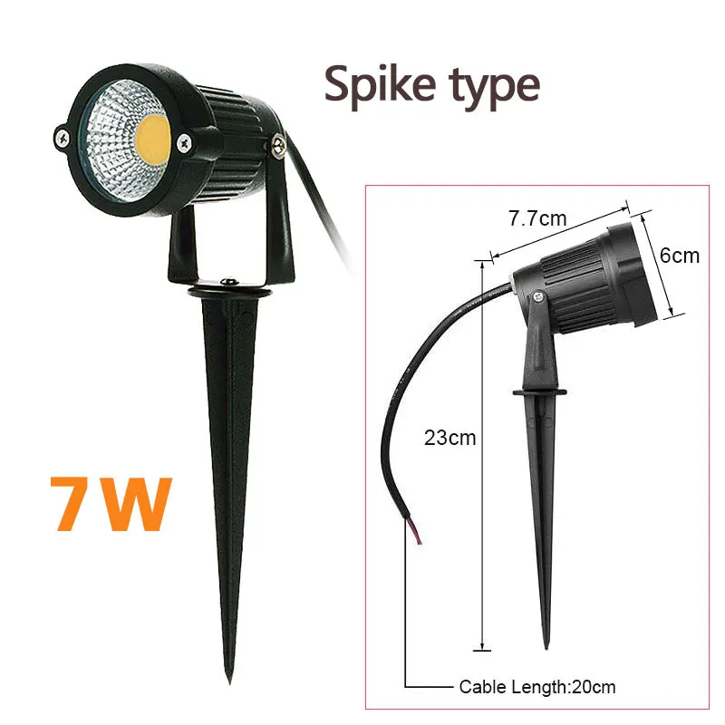 LED COB Spike Gazon Lamp 7W 10W 15W 5W Outdoor Tuinverlichting Waterdichte Verlichting Led tuin Pad Spots AC85-265V DC12-24V