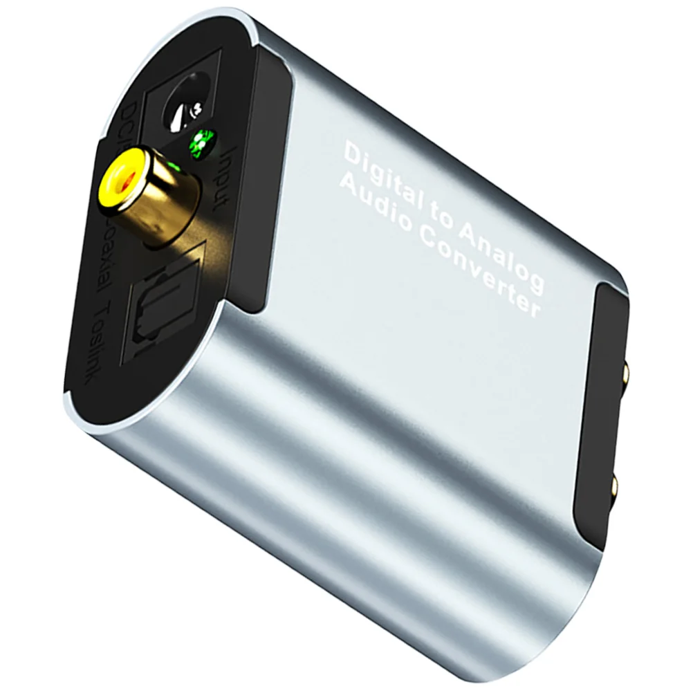 

Analog Converter Digital To Simulator Optical Fiber Interface 3.5Mm Output 32-96Khz Sampling Plug Play Easy Install No