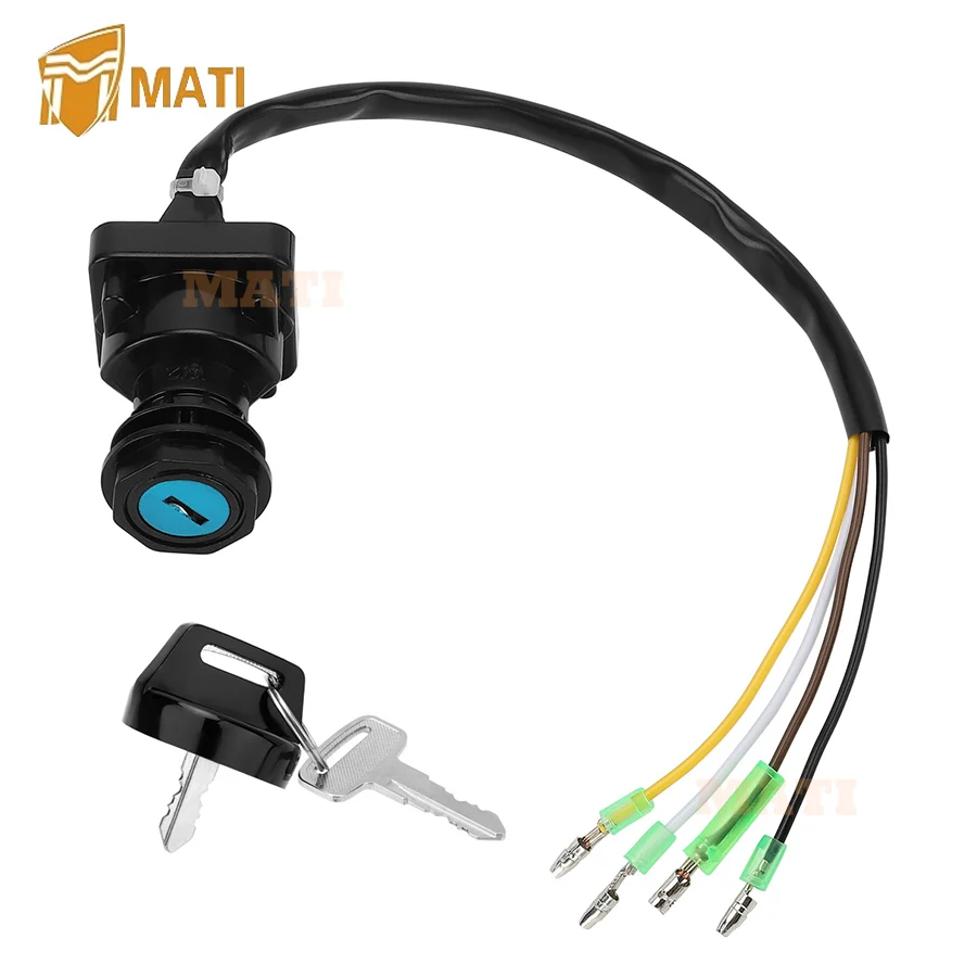 

MATI Ignition Key Switch for Kawasaki Bayou 220 KLF220 1988-1995 27005-1131 Warranty 1 year Exact connector