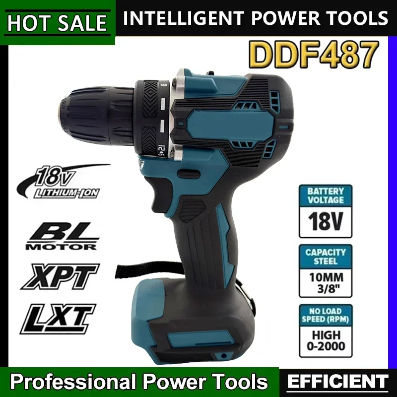 

Аккумулятор 18В для ударной дрели Makita DDF487, подходит для пятироторной ударной дрели, используемой отделочными бригадами, 18В бесщеточная электрическая дрель