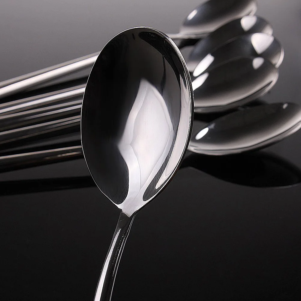 

8 Pcs Ladle Scoops Spoon Long Handle Coffee Soup Stainless Steel Rice Tablespoon
