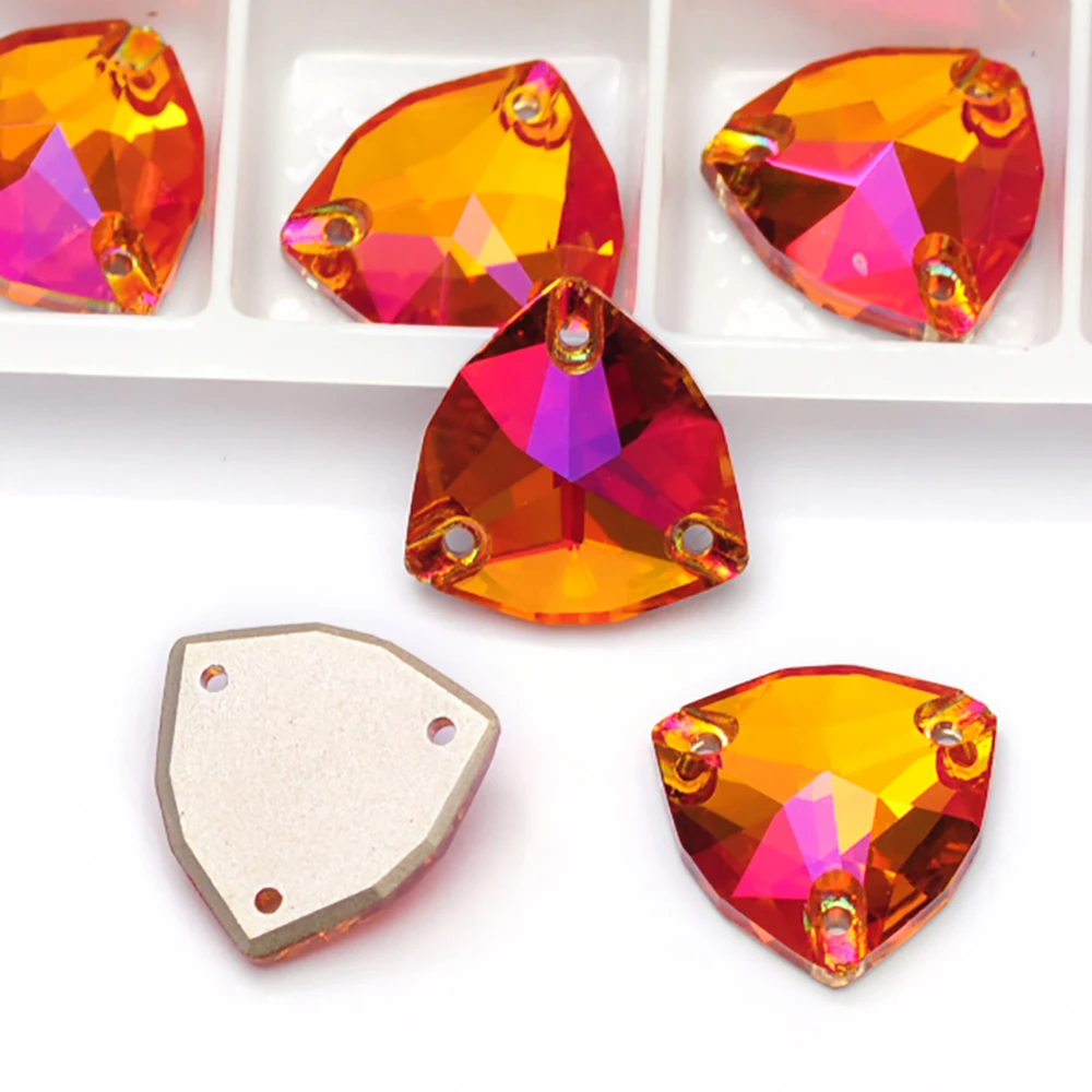 PUBRILEX K9 Glas Trilliant Flatback Strasssteine zum Aufnähen, DIY-Näh- und Basteldekorationen, Kristalle für Kleidung, Kleider und Bekleidung – Detail 3