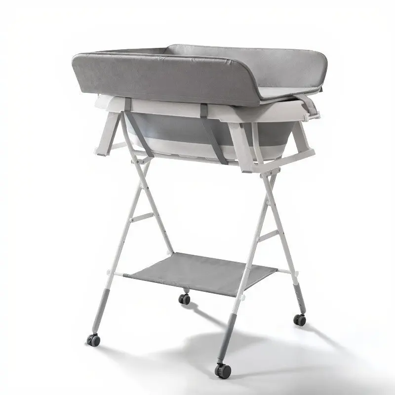 

Newborn bathtub bracket set Baby bath table Storage changing diaper drying rack Postpartum no-bending nursing table