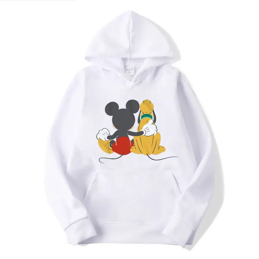 The Autumn and Winter Fashion Trends Couple's Clothing Hoodie Disney Mickey and Pluto Cartoon Anime Periphery Women's Hoodie