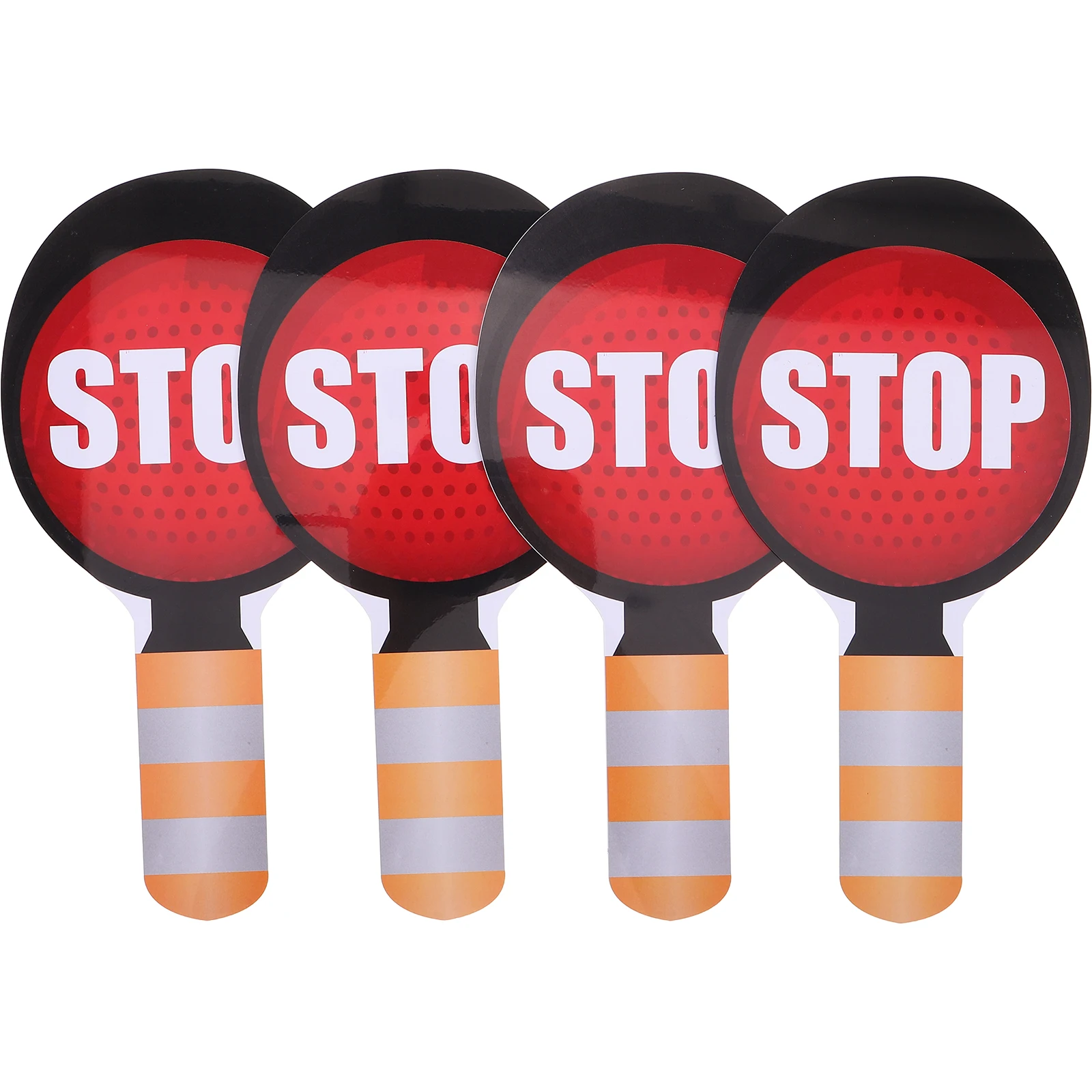 

4 Pcs Toddler Toys Traffic Educational Classroom Hand Signals Posters Handheld Kids Playing for Street Children Stop Road Signs