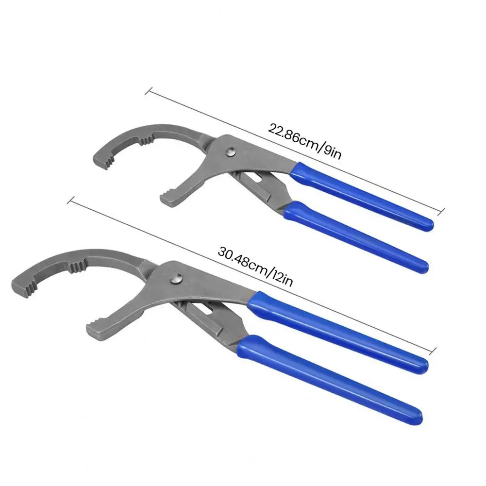 Oil Filter Removal Tool Adjustable Oil Filter Pliers 9/12-inch Heavy Duty Steel Wrench Tool Car Accessories for Easy Oil Filter