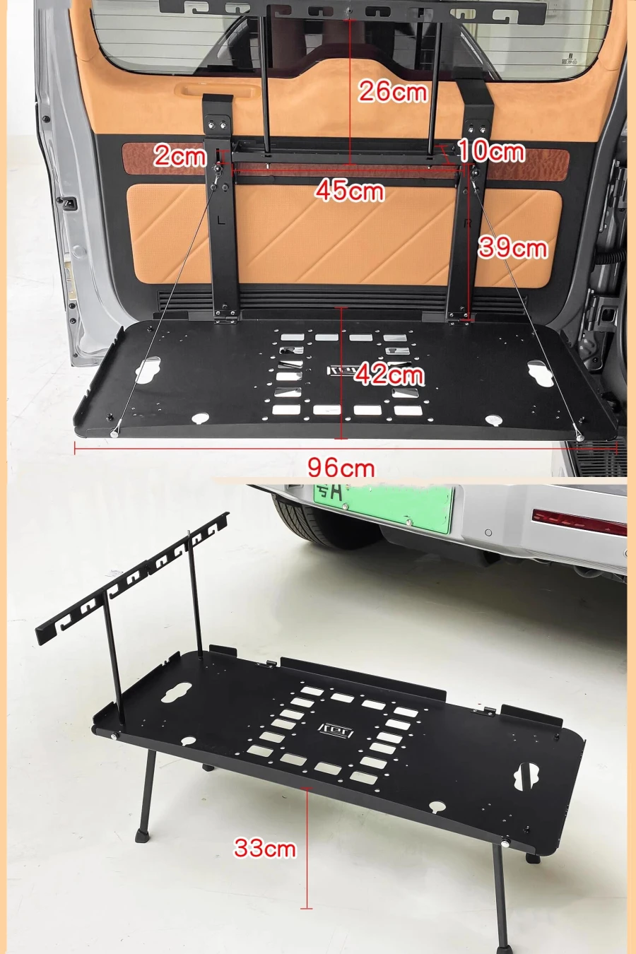 Fit For BYD YangWang U8 Look Up Off-road Tailgate Storage Rack Folding Table Panel Trunk Extension Racks