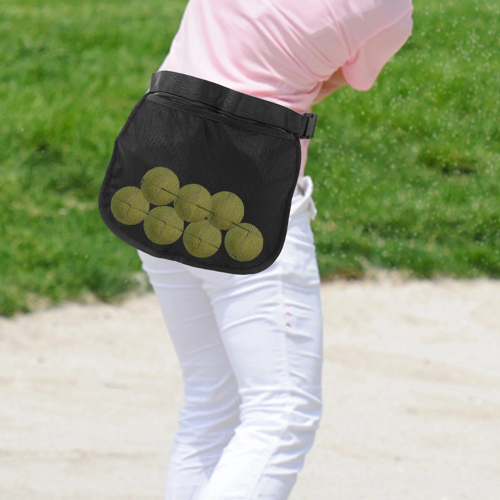 

Ball Picker Portable Storage Bag Cloth Material Golf Table Tennis Durable Mesh Waist Pack Reusable Training Bags Tennis
