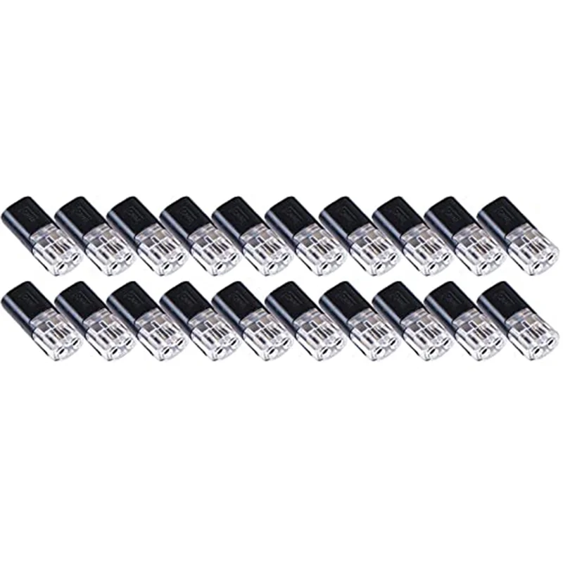 20PCS Double-Wire Push-In Connector with Locking Buckle,Low Voltage Wire Connectors,No Wire-Stripping Required