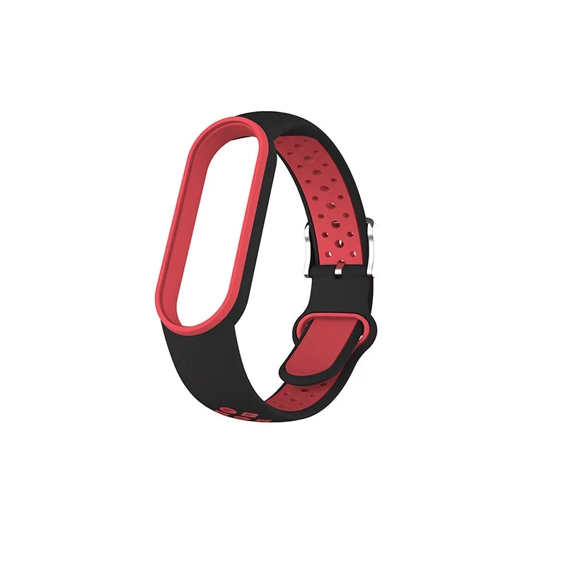 For Xiaomi Mi Band 7/6/5/4/3 Strap Double Color Silicone Wristband Bracelet Replacement For Xiaomi Band 4 MiBand 5 6 Straps