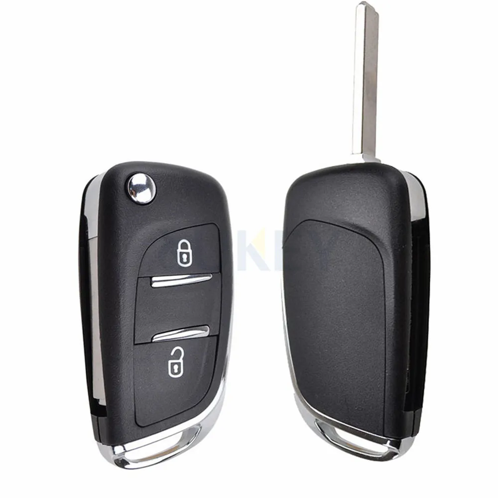 CE0536 Modified Filp Remote Key Fob Shell Case For Peugeot 308 207 307 3008 807 Expert Partner For Citroen C2 C3 C4 Picasso