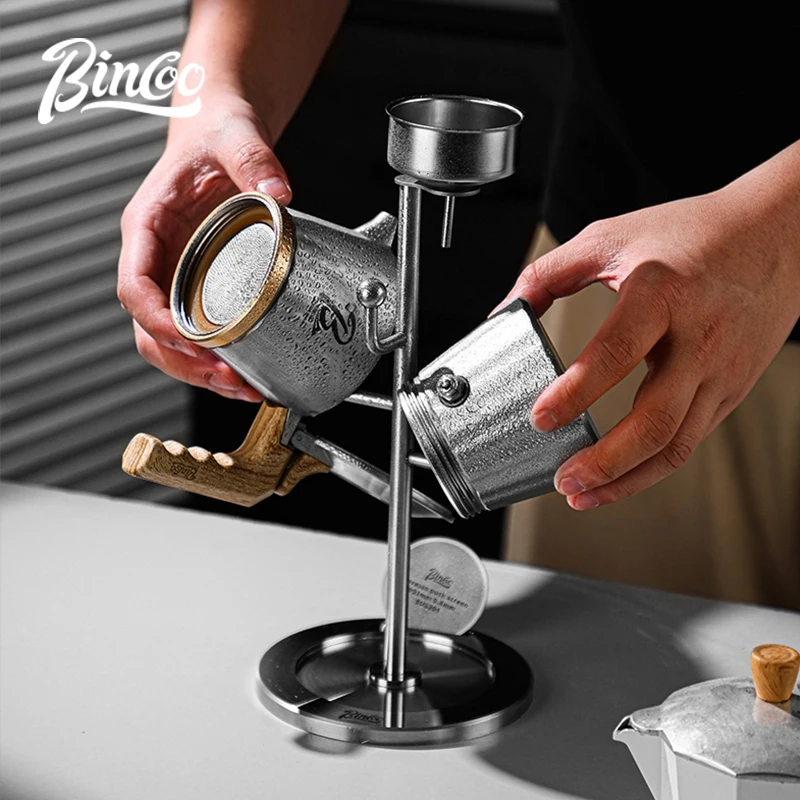 Bincoo Moka Pot Drying Rack – 304 Stainless Steel Coffee Pot Organizer, Dedicated Storage Shelf for Moka Pots