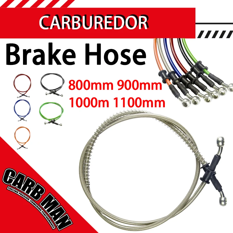 800mm/900mm/1000mm/1100mm 28° For Dirt Bike AT Universal Motorcycle Braided Brake Hose Hydraulic Brake Line Clutch Oil Hose line