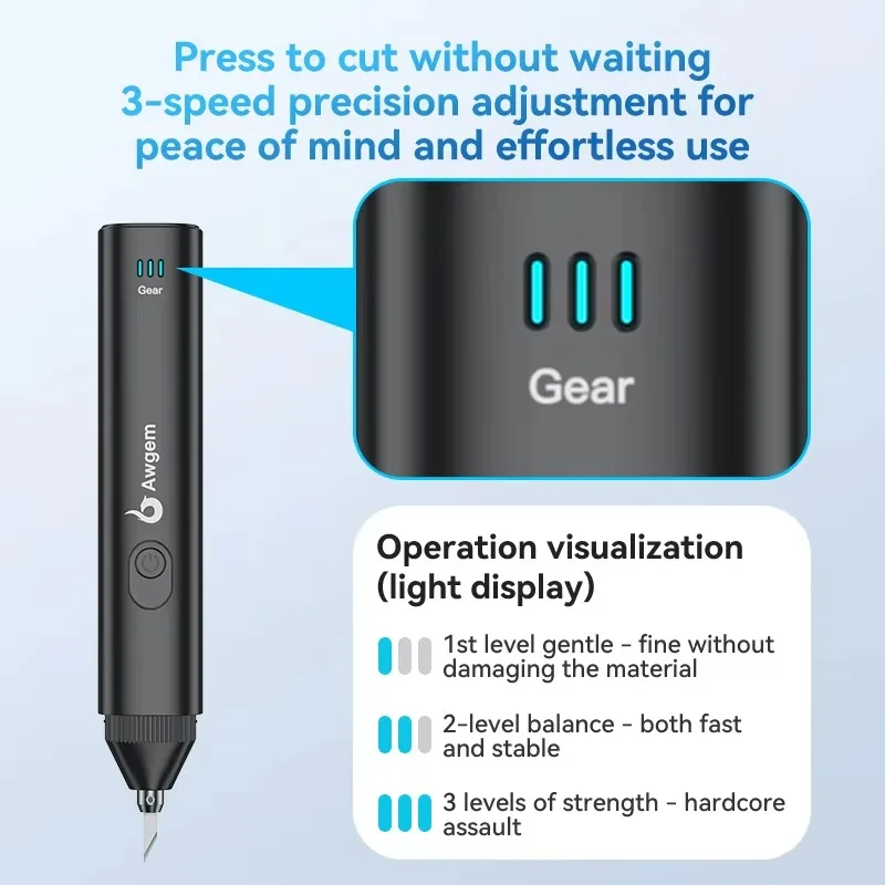 アウェム手作りDIY電動彫刻ツール超音波式手動ナイフ（布地切断用）