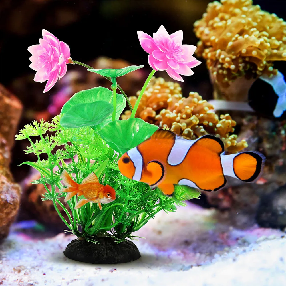 

2pcs Aquatic Plants Decorations Realistic Plastic for Fish Tank Aquarium Large Tall Fake Plant Accessories Glass Bowl Terrarium