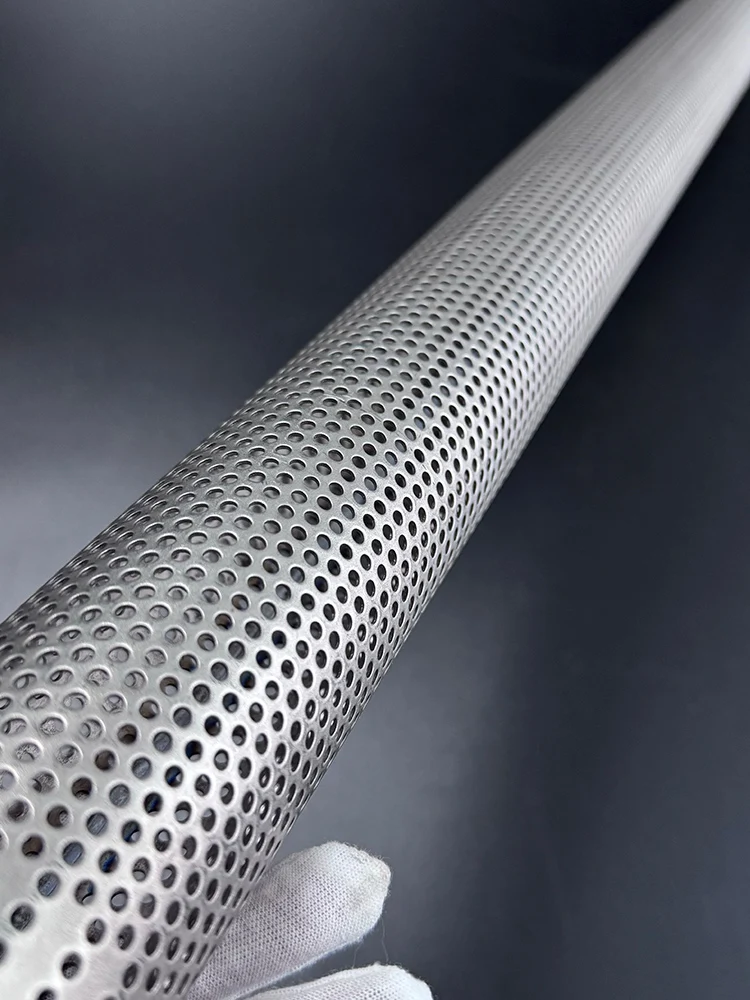 25-40mm Titanium Perforated Cylinder Filter Titanium Welding 1inch Perforated Filter Tubes for Car
