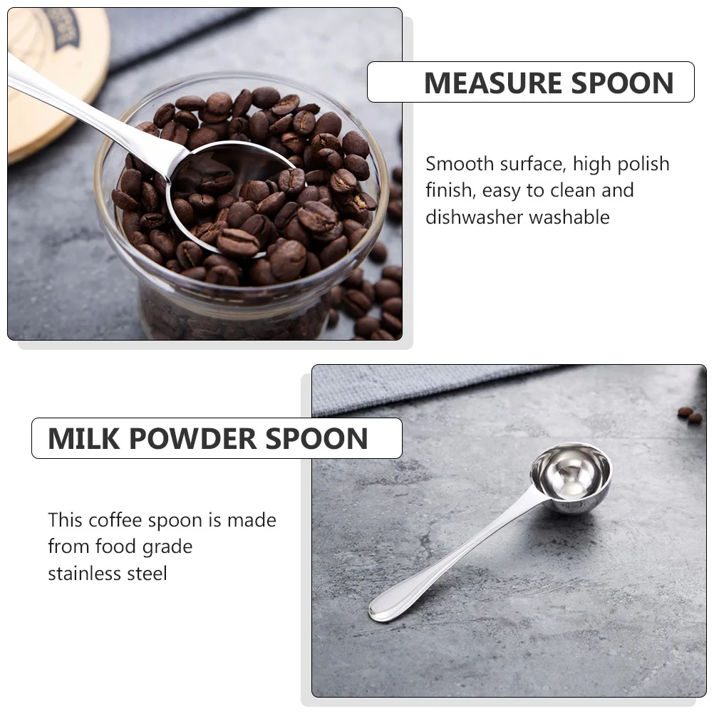 

1 pc 25Ml Stainless Steel Coffee Spoon Rustproof Long Handle Dishwasher Safe For Coffee Scoop Milk Powder Measuring