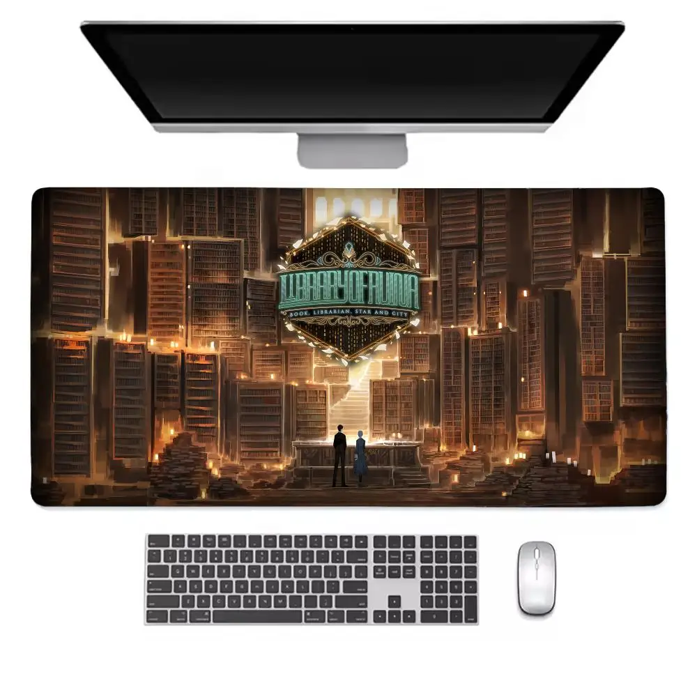 L-Library Of Ruina Mouse Pad Keyboard Desk Mats, Kawai Rubber, Non