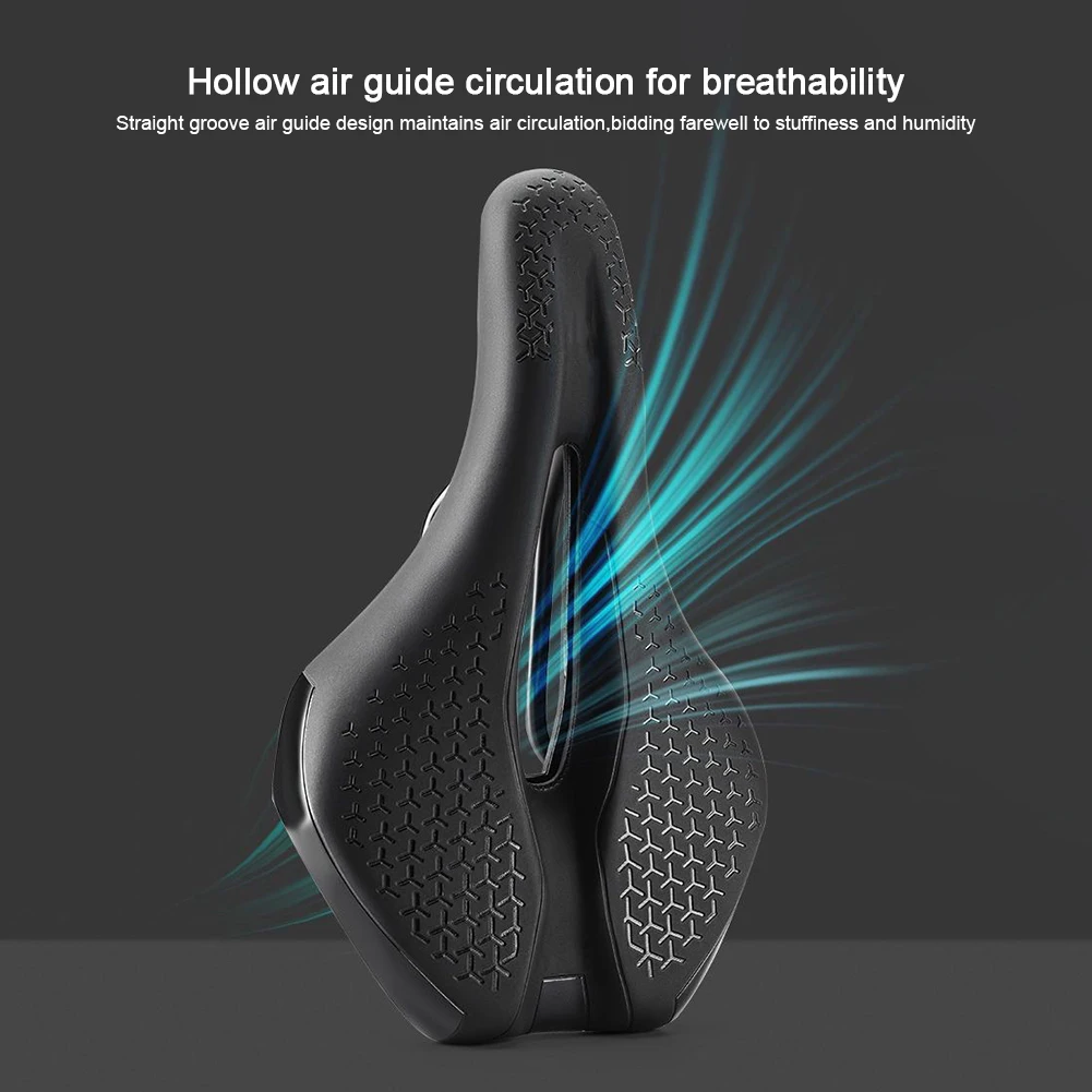 سرج مقعد الدراجة MTB الطريق دراجة السرج جوفاء تنفس للصدمات ركوب الدراجات السرج بولي PU وسادة جلدية غير قابلة للانزلاق