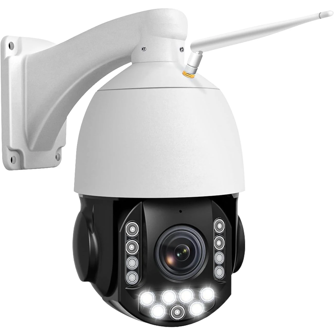 4K 8MP WiFi PoE PTZ Security Camera Outdoor 30X Optical Zoom Auto Tracking Speed Dome IP Camera Color Night Vision 2-way Audio
