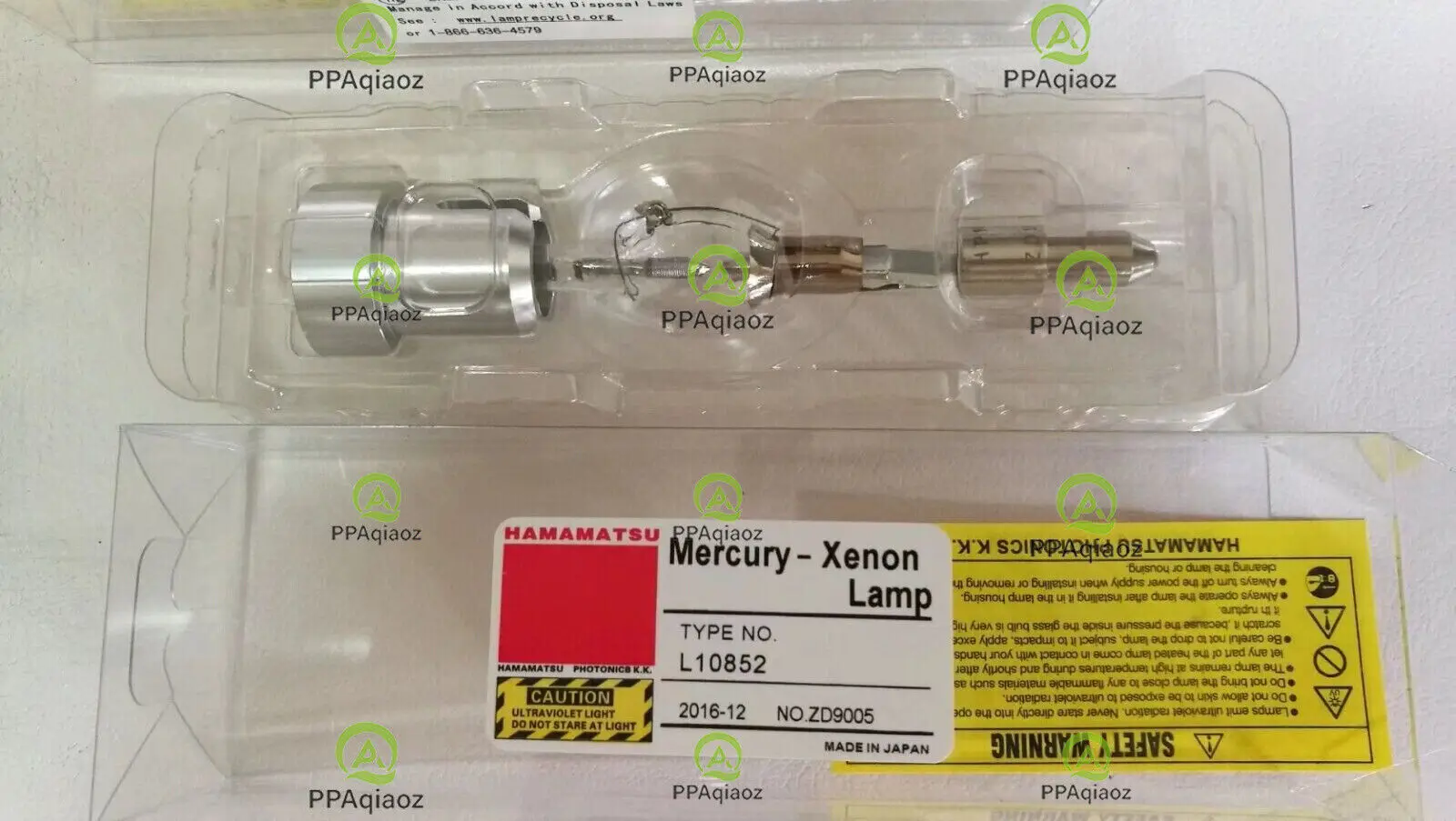 L10852 HAMAMATSU MERCURY-XENON LAMP . NEW IN  BOX . 1PCS  .DHL#P